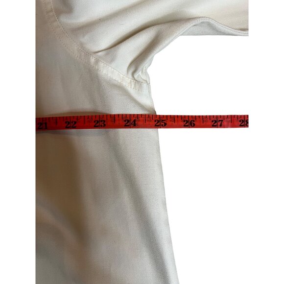 Marsh Landing Women White Long-Sleeve Shirt Button-Down Cotton Large Pockets - Picture 14 of 16